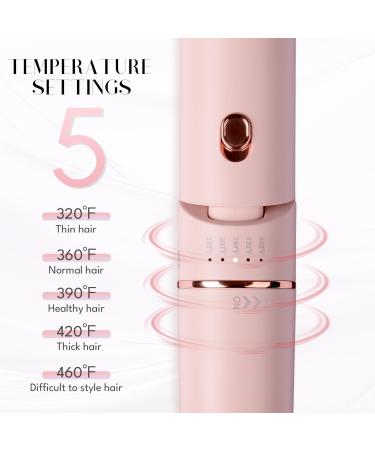 Buy 2-in-1 Hair Straightener & Curler - Pink Titanium Flat Iron with Anti-Scald Infrared Technology | International Shipping Available - Buy Online on GoSupps.com
