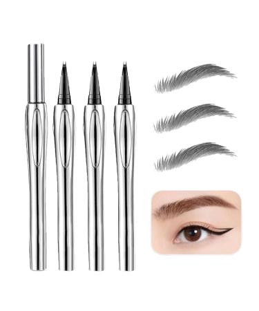 Cooklesa Eyebrow Natural Waterproof Eyebrow Pen With Microfine Tip Two-Pronged Eyebrow Pencil with Micro-fork Tip 3D Waterproof Microblading Eyebrow Pen (3 * 03) 3*03
