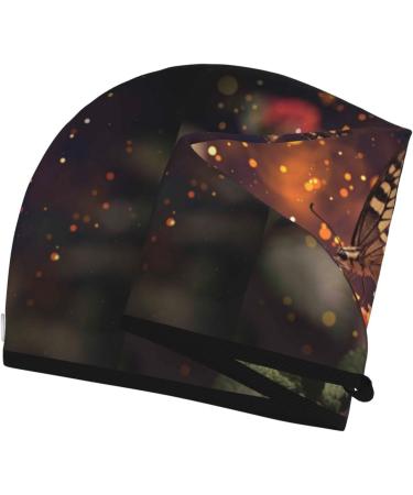 Hair Towel Wrap - Quick Drying Towel Turban with Button | Butterfly Design for Effortless Hair Care - Buy Online on GoSupps.com