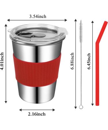Rommeka Toddler Cups: Stainless Steel Kids Sippy Cups 5 Pack - 12oz with Straws & Lids - Buy Online on GoSupps.com