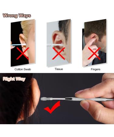 2pcs Stainless Steel Ear Scratches Curulette Ear Wax Remover Spiral Spring Ear Scratches Ear Cleaners - Buy Online on GoSupps.com