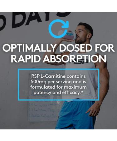 RSP L-Carnitine 500mg Weight Loss Supplement - Non-Stimulant Metabolism Booster for Men and Women - Amino Acid Workout Diet Pills - 120 Capsules - Buy Online on GoSupps.com