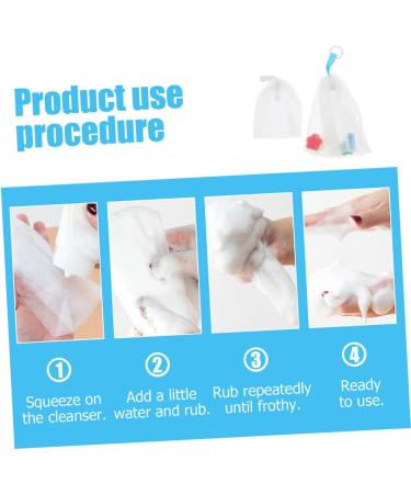 Baluue 4pcs Foaming Net Facial Foaming Nets Foamer Pouches Soap Pouch Pe - Buy Online on GoSupps.com