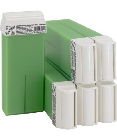 Epilwax Complete Hair Removal Kit with Wax Heater - 6 Aloe Vera Roll-on Cartridges, 100 Strips, and Waxing Oil - Buy Online on GoSupps.com