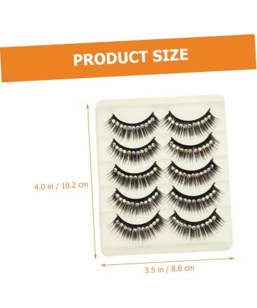 Ipetboom 10 Pairs Diamond False Eyelashes Exaggerated Eyelashes Cosplay Eyelash Realistic Eyelash Gems Eyelash Women Eyelash Long Fake Lash Performance Eyelash Artificial Lashes False Lash - Buy Online on GoSupps.com