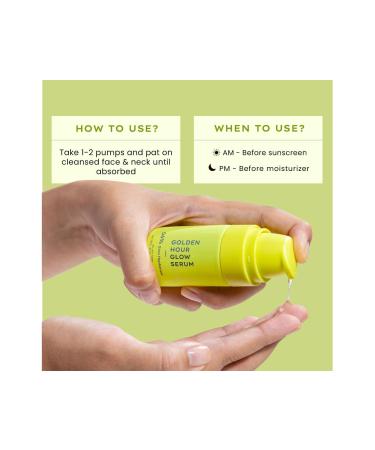 aj Golden Hour Glow Face Serum with Niacinamide Alpha Arbutin Hyaluronic Acid Moisturizer Aloe Vera Extract & Kakadu Plum| Non Sticky Serum for Men & Women & All Skin Types | 30Ml - Buy Online on GoSupps.com
