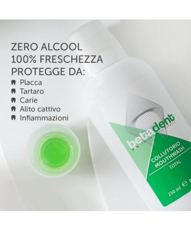 BetaDent Set of 6 Mouthwashes - Natural Solution for Plaque Tartar Cavities & Fresh Breath | 6 x 250 ml - Buy Online on GoSupps.com