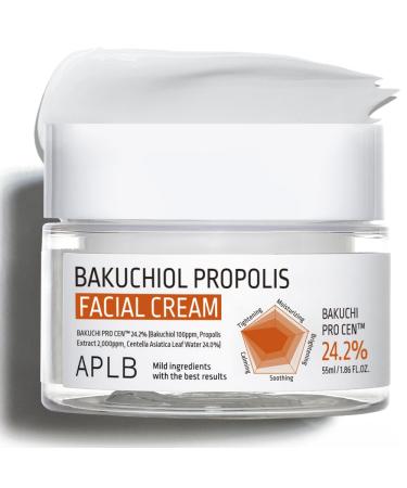 APLB Bakuchiol Propolis Facial Cream | BAKUCHI PRO CEN 24.2% 1.86 FL.OZ/Korean Skincare Wrinkle care Deep hydration Revitalize for gentle and improve skin texture