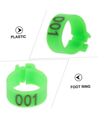 Levemolo 100 Pcs Pigeon Anklet Chicken Thighs Numbered Opening Pigeon Ring Chicken Foot Ring Baby Drumstick 1.3X1.3CM Green - Buy Online on GoSupps.com