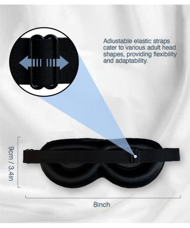 Buy PROMEED 100% Mulberry Silk Sleep Mask - 23 Momme 3D Contoured Eye Mask for Ultimate Comfort & Light Blocking (Navy Blue - Buy Online on GoSupps.com