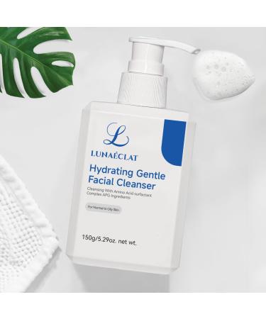 Hydrating Gentle Facial Cleanser 150g - Amino Acids Formula Deep Cleansing & Moisturizing for Normal to Oily Skin | Non-Irritating Fine Bubbles - Buy Online on GoSupps.com