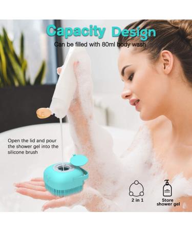 Soothing Silicone Massage Exfoliating Bath Brush w/ Soap Dispenser - Pink - Buy Online on GoSupps.com