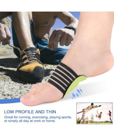 Orthotic Arch Support Brace for Plantar Fasciitis - Gel Strap for Men & Women | Relief for Flat Feet & High Arches - Comfortable Compression Wraps in Green - Buy Online on GoSupps.com