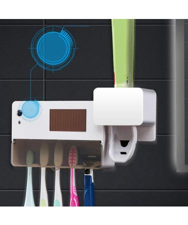 Shop Punele UV Toothbrush Sanitizer - Automatic Toothpaste Dispenser & Solar Sterilization for Ultimate Bathroom Hygiene - Global Shipping Available - Buy Online on GoSupps.com