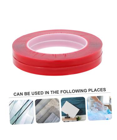 NUOBESTY 2 Rolls Transparent Double-sided Tape Double Sided Tape Clear Nail Stand for Press on Press on Nail Tape Nail Display Holder Clear Tape Red Color Card No Trace No Substrate Acrylic - Buy Online on GoSupps.com
