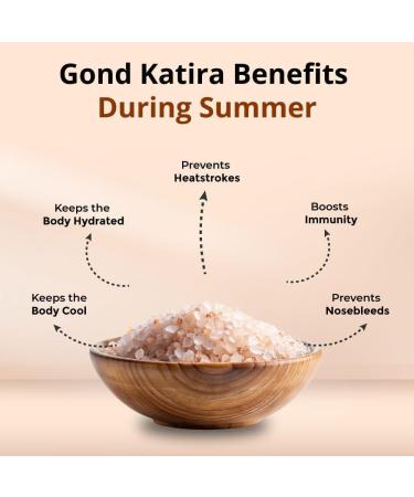 Vedikroots Gond Katira 100g Natural Body Cooling & Hydrating Superfood Supports Digestion & Gut Health Rich in Fiber & Nutrients Perfect for Summer Drinks Desserts & Ayurvedic Wellness (Pack of 3) - Buy Online on GoSupps.com