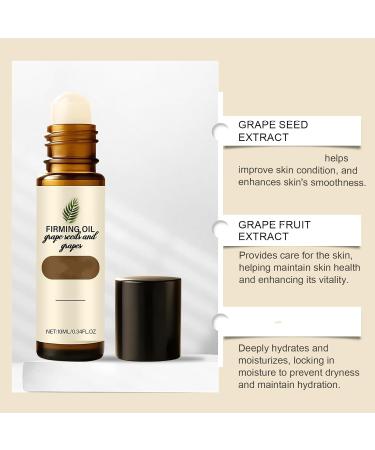  ZHJZGS Set of 6 bottles of firming grape seed oil to firm brighten and moisturize skin 10ml glass roll-on bottle for face and neck increases elasticity - Buy Online on GoSupps.com