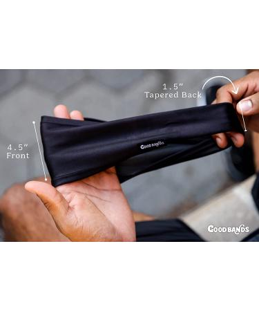 Unisex Sweatband - Moisture-Wicking Headband for Running, Sports, Yoga, and More - Black - Buy Online on GoSupps.com