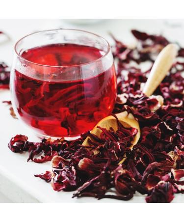 Hibiscus flower tea (250g) whole hibiscus flowers hibiscus flower tea gently dried 100% pure and natural 250 GR - Buy Online on GoSupps.com