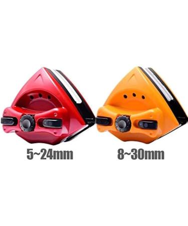 Double-sided Glass Wiper Cleaner Window Cleaner Wiper Glass Washing Cleaning Tool for Double Glazed Windows Red Colour:Yellow (Red) - Buy Online on GoSupps.com