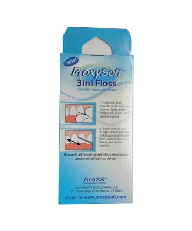 ProxySoft DEN056 3-in-1 Dental Floss - 100 Pieces | International Shipping Available - Buy Online on GoSupps.com