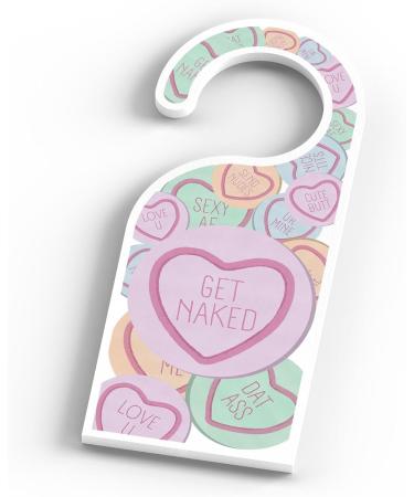 Get Naked Love Heart Style Mix Sweet Heart Door Hanger Wooden Hanging Plaque - Buy Online on GoSupps.com