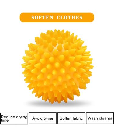 4 Pcs/Set Dryer Tumble Balls MaikcQ Dryer Balls Reusable Washing Balls Drying Fabric Softener Ball for Home Clothes Cleaning Tools Yellow - Buy Online on GoSupps.com