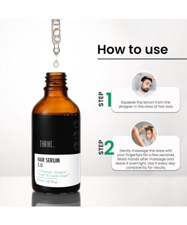 Thrive Co Hair Growth Serum | Hair Fall Control for Men & Women | Redensyl Anagain Procapil & Capilia Longa | 50ml - Buy Online on GoSupps.com
