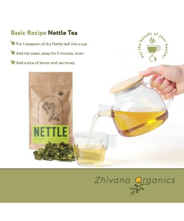 Organic Nettle Leaf Tea - Wild Stinging Nettle Herb for Detox and Allergy Relief - Buy Online on GoSupps.com
