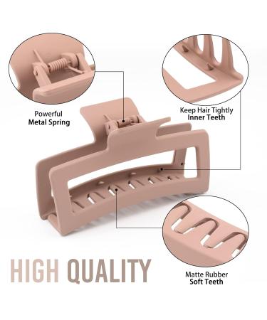 ZYTJ 5 Inch Extra Large Claw Clips for Thick & Long Hair - 4 Pack Oversized Matte Non-Slip Hair Clips for Women - Buy Online on GoSupps.com