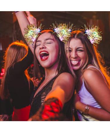 BARTOSI Light Up Cat Ears Headband | LED Rave Accessories for Party | Color Change LED Lights | Halloween Hair Accessory for Women - Buy Online on GoSupps.com