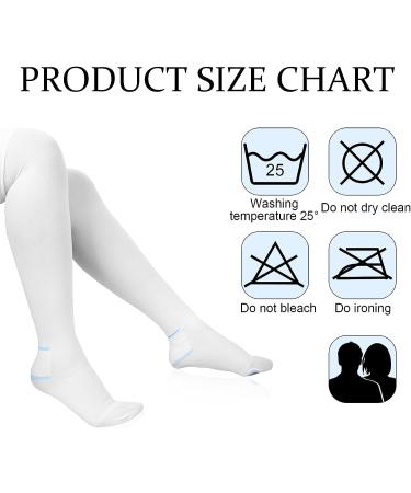 2 Pairs XL Anti-Embolism Stockings 15-20 mmHg for Women & Men - Unisex Ted Hose Socks with Inspect Toe Hole - Buy Online on GoSupps.com