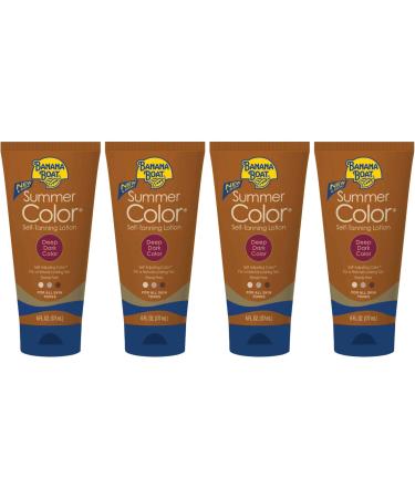 Summer Color Self Tanning Lotion - Deep Dark 6 oz (Pack of 4) - Achieve a Sun-Kissed Glow - Buy Online on GoSupps.com