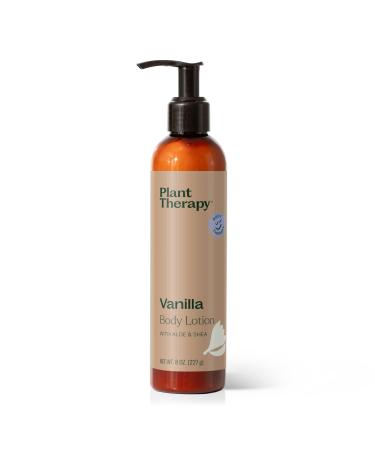 Plant Therapy Vanilla Body Lotion with Aloe and Shea 8 oz Sweet Vanilla Scent Naturally Moisturizing Ingredients Soothes & Nourishes Skin