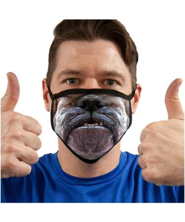 2020 Halloween Festival Costume Funny 3D Animal Print Anti Pollution Mouth Covers Cotton Half Face Mouth Reusable Dustproof Washable Facial Decoration Face caps Multifunctional Headwear Neck Gaiter - Buy Online on GoSupps.com