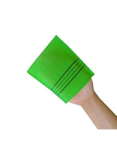 NOPIGO Korean Exfoliating Body Scrubber Set - 4pcs Green and Red | Asian Bath Washcloth for Dead Skin | Exfoliating Sponge, Mitt Glove - Buy Online on GoSupps.com