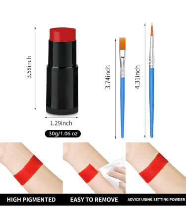 Black White Red Face Body Paint Stick - Halloween Clown Makeup Kit for Adults & Kids | Cosplay Zombie Vampire Effects & Special SFX Costumes - Buy Online on GoSupps.com