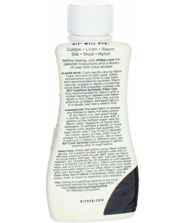 Rit All-Purpose Liquid Dye 8oz Black - Fabric Dye for DIY Projects - Buy Online on GoSupps.com