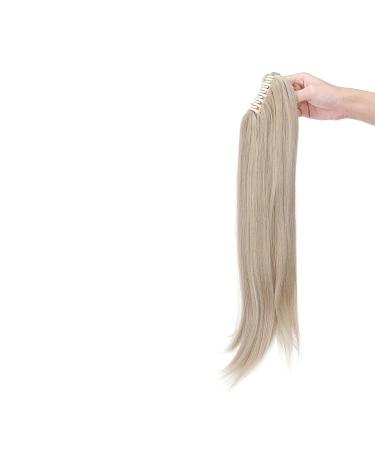 55 cm Curly Clip-In Ponytail Extensions | Wavy Synthetic Hair for Women Ash Blonde Mix & Bleach Blonde - Buy Online on GoSupps.com