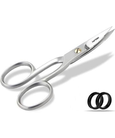 Micro Teeth Nail Scissors Stainless Steel Manicure and Pedicure Scissors with Slightly Curved Cutting Surface Extra Sharp for Precisely Trimming Strong Nails