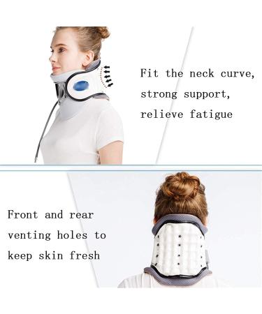 Ininosnp Halskrause for Posture | Cervical Tensile Device for Pain Relief | 20cm Bianco - Ideal for Office Workers & Students - Buy Online on GoSupps.com