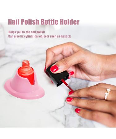 2pcs Anti-Spill Nail Polish Bottle Holder - Soft Rubber Stand for Nail Salon | International Shipping - Buy Online on GoSupps.com