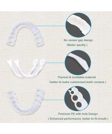 2 Pairs Top and Bottom Adjustable Temporarily Beautiful Smile(White) - Buy Online on GoSupps.com