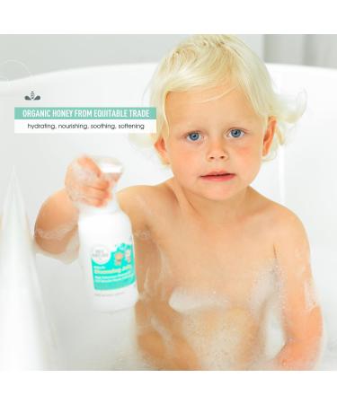 Bee Nature - Organic Shower Gel for Children 200ml - Honey Mousse Shampoo 200ml - No-Rinse Cleansing Water 500ml - 100% Biodegradable and Recyclable. - Buy Online on GoSupps.com