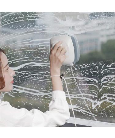 Household Cleaning Tool Magnetic Window Cleaner Sponge Glass Surface Wiper Glass Cleaner Double Sided Cleaning Brush Pink Colour:White - Buy Online on GoSupps.com
