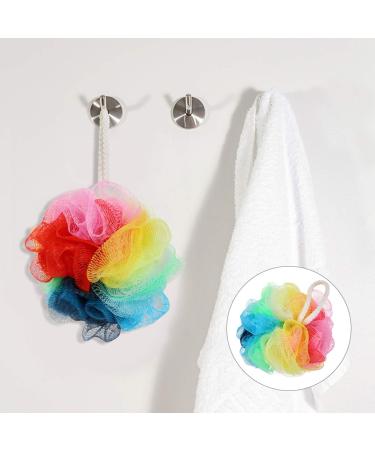 Lurrose 6pcs Exfoliating Loofah Bath Sponge Set | Mesh Pouf Body Scrubber Balls | Bath Bubble Making Accessories for Men and Women | Random Color Spa Loofah - Buy Online on GoSupps.com