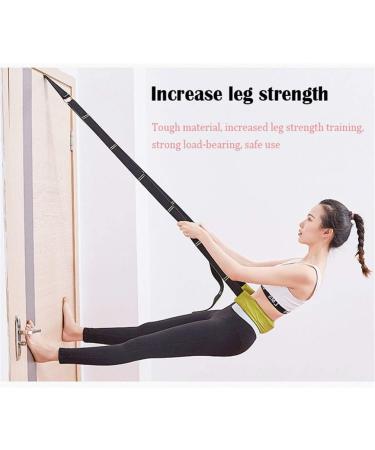 Yoga Fitness Stretching Strap - Improve Flexibility for Rehab Pilates Dance & Gymnastics | Door Flexibility Trainer (Black - Buy Online on GoSupps.com