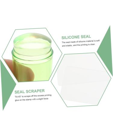 Housoutil 2sets Nail Stamp Set Nail Art Tools Beauty Tools Nail Tools for Nail Art Manicure Tool Image Plate Stamping Manicure Stampers Nail Kit Round Scraper Set Silica Gel 3x3cm As Shown 1 - Buy Online on GoSupps.com