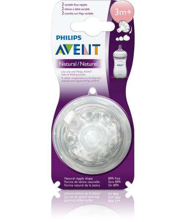 Philips Avent Variable Flow Natural Nipple 2-Pack - For Optimal Feeding Experience - Buy Online on GoSupps.com