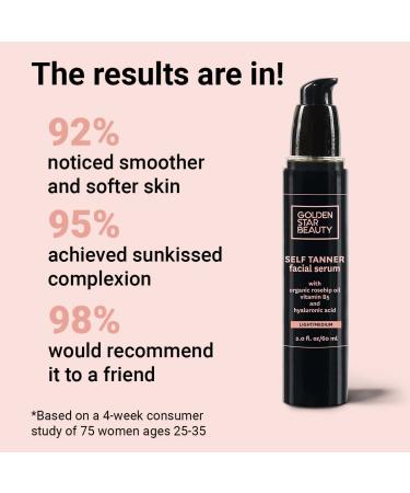 Face Tanner Serum with Hyaluronic Acid & Organic Oils | Best Selling Self Tanner for Natural Sunkissed Glow | Fake Tan Moisturizer 2.0 fl (Light to Medium) - Buy Online on GoSupps.com